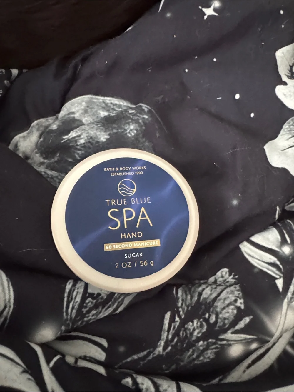 Bath & Body Works True Blue Spa Hand Sugar - Navy Blue & White